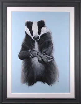 BAD-GER - Original - Framed