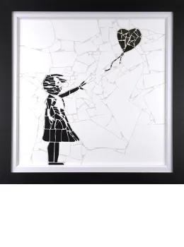 Balloon Girl - Original - Black Framed