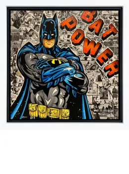 Bat Power - Original - White Framed