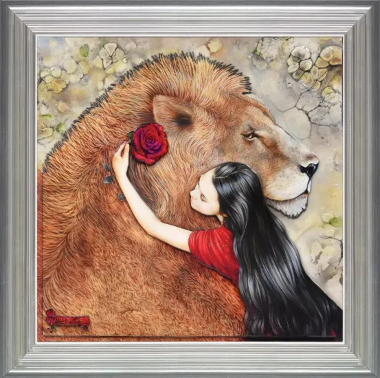 Beauty And The Beast - Silver-Blue Framed Beauty And The Beast - Silver-Blue Framed
