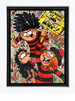 Beware Of The Minx - Original - White Framed