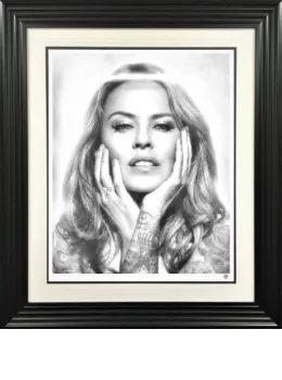 Kylie Minogue (Black & White) - Artist Proof Black Framed