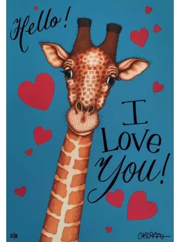Blue Giraffe - Print
