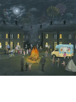 Bonfire Lights - Deluxe Canvas - Board Only