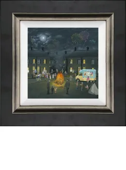 Bonfire Lights - Canvas - Black Framed