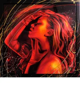 Born Powerful - Unique Edition - Paint Splatter Framed - Framed Box Canvas