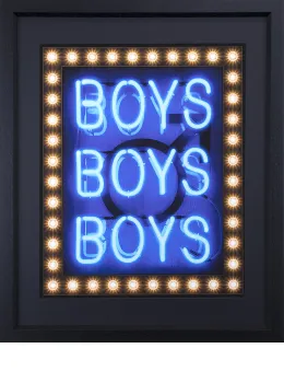 Boys Boys Boys (Blue) - Deluxe - Black Framed