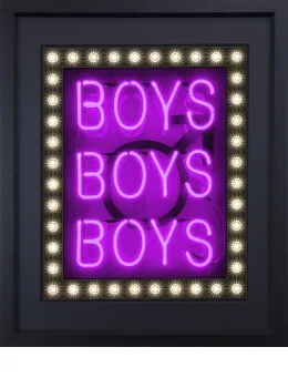 Boys Boys Boys (Purple) - Deluxe - Black Framed