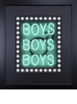 Boys Boys Boys (Turquoise) - Black Framed