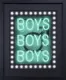 Boys Boys Boys (Turquoise) - Deluxe - Black Framed