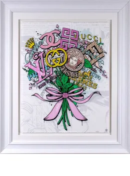 Brand Bouquet - White Framed