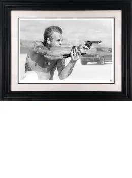 Bullitt From A Gun (Black & White) - Black Framed