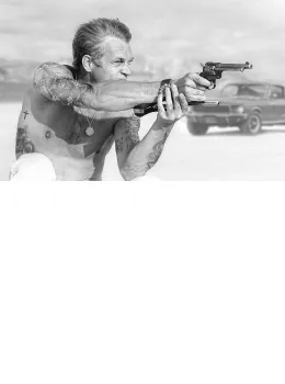 Bullitt From A Gun (Black & White) - Mounted