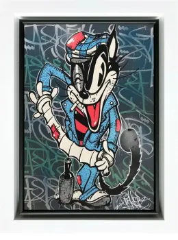 Busking - Original - Framed