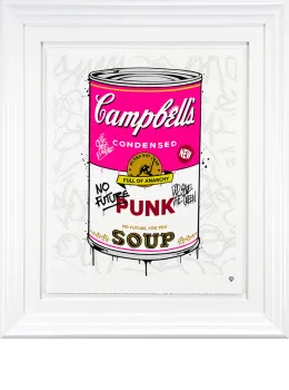 Campbell's Punk Soup - Artist Proof White Framed