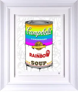 Campbell's Rainbow Soup - Artist Proof White Framed