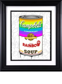 Campbell's Rainbow Soup - Artist Proof Black Framed