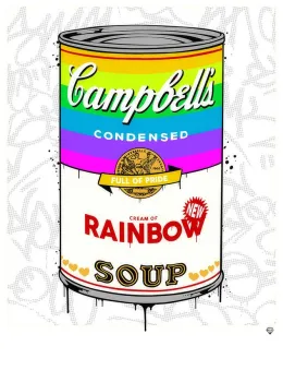 Campbell's Rainbow Soup - Mounted