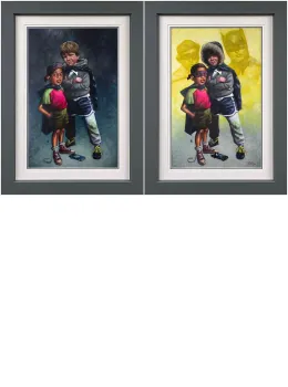 Caped Crusaders - Lenticular - Grey Framed