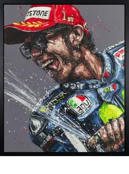 Champagne Rossi - Canvas - Black Framed - Framed Box Canvas