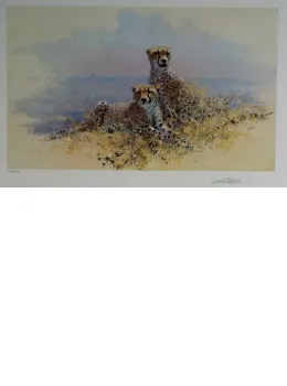 Cheetah - Dark Wood Framed