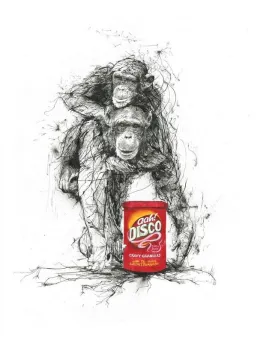 Chimps And Gravy - Mounted
