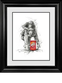 Chimps And Gravy - Original - Black Framed