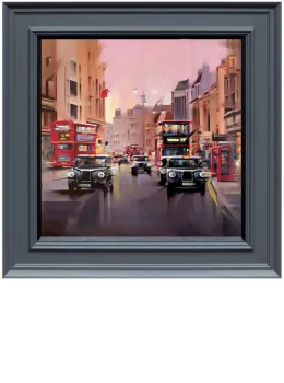 City Streets - Canvas - Grey-Black Framed