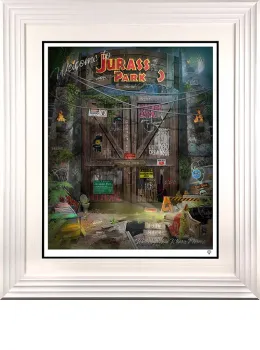 Clever Girl - Jurassic Park - White Framed