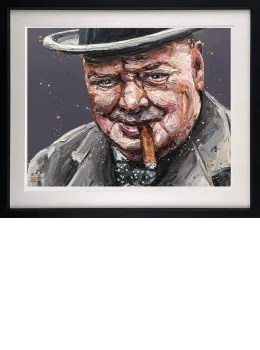 Courage Is A Decision (Churchill) - Artist Proof Black Framed