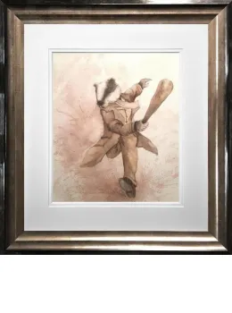 Damn Them Weasels - Original - Black And Silver Framed