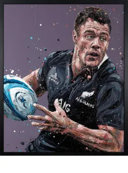 Dan Carter - Canvas - Artist Proof - Black Framed - Framed Box Canvas