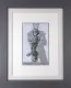 Dan With The Golden Gun - Sketch - Grey Frame - Framed