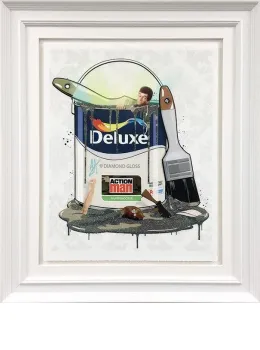 Deluxe Paint Can - Action Man - White Framed