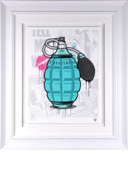 Designer Grenades - Tiffany And Co. Perfume - Artist Proof White Framed