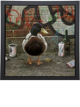 Discerning Charlie - Framed Box Canvas