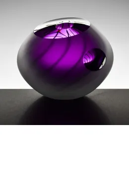 Dizzy Spiral Bowl (Purple) - Large - Original Sculpture