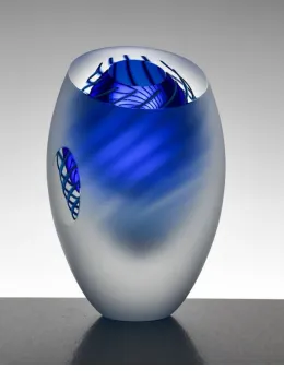 Dizzy Spiral Vase (Cobalt) - Small - Original Sculpture