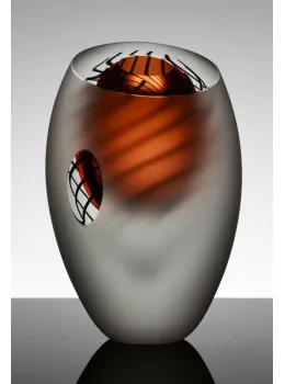 Dizzy Spiral Vase (Apricot) - Large - Original Sculpture