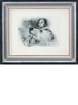 East Of The Sun, West Of The Moon - Sketch - Silver-Blue Framed