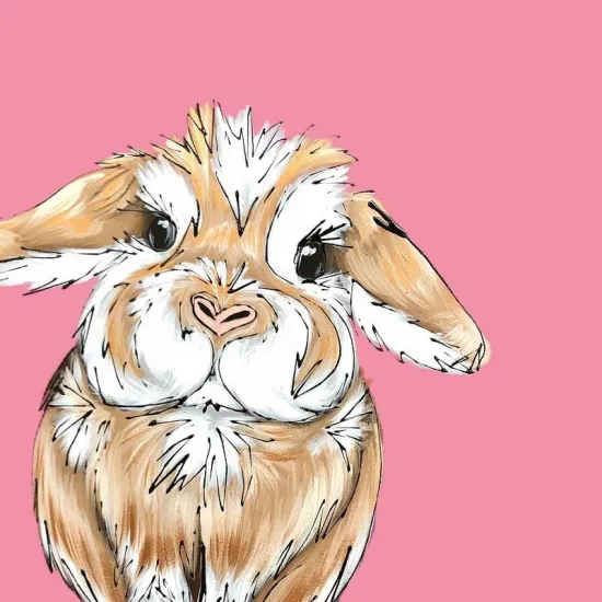 Easter Bunny - White Framed Easter Bunny - White Framed