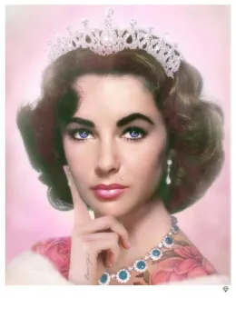 Elizabeth Taylor (Colour) - Mounted