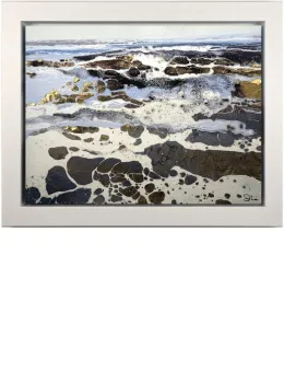 English Gold 29 - Canvas - White Framed - Framed Box Canvas
