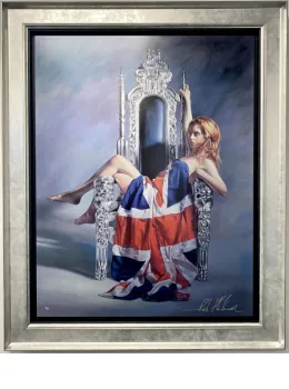 English Rose - On Aluminium - Silver Framed