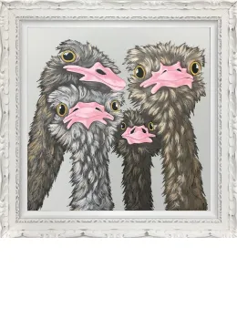 Family Selfie - Ornate White Framed
