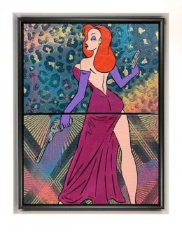 Femme Fatale - Original - White Framed