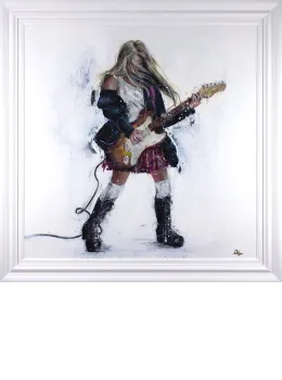 Fire - Original - White Framed