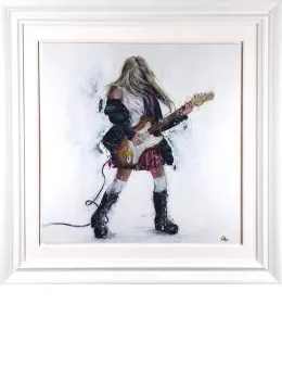 Fire - White Framed