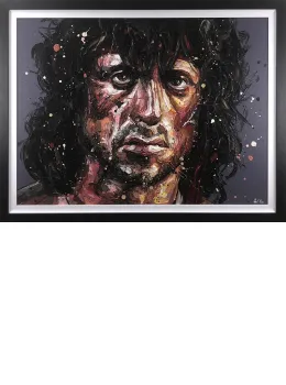 First Blood - Canvas - Artist Proof Black Framed - Framed Box Canvas