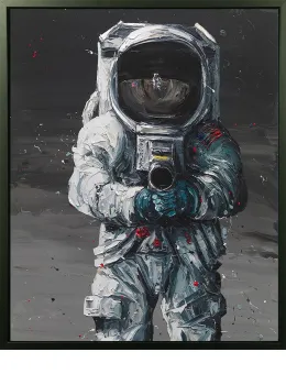 First Man - Canvas - Black Framed - Framed Box Canvas